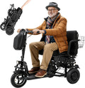 3 Wheel Mobility Scooter for Seniors Adults 300 lbs, 700W, 48V10AH Battery Travel Folding Scooters Lightweight Handicap Scooter Elderly Collapsible Electric Mobility Scooters Foldable