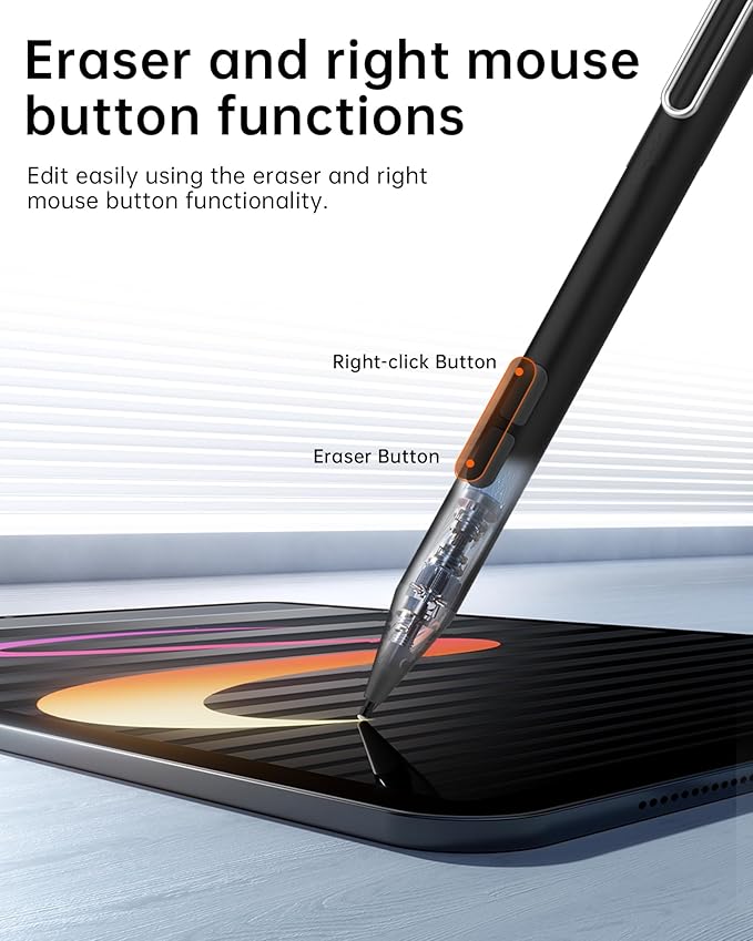 Uogic Pen for Microsoft Surface, 90-Day Battery Life, Smooth Writing, Palm Rejection, 1024 Levels Pressure, Flex & Soft HB Nib, for Surface (Pro, Studio, Book, Laptop, Go)