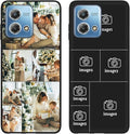 Design Your Own Case for Motorola Moto G Stylus 2023, Custom Personalized Photo Collage Text Cover, Customized Picture Shockproof Protective Soft Slim Silicone Case, Gift for Birthday, Black