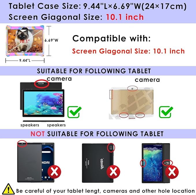 DETUOSI Case for YELLYOUTH 10.1 Tablet, Soft Silicone Lightweight Case Compatible with Dragon Touch Notepad K10, ZONKO 10.1, Beyond Tab 10.1, with Stylus Pen and Shoulder Strap, Black