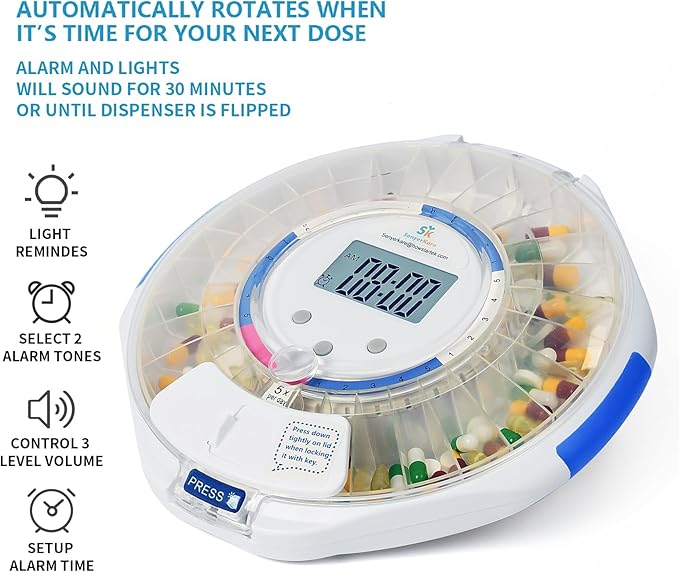 Apex Ultra Weekly Pill Organizer AM/PM 7-Day Large Compartments Waterproof