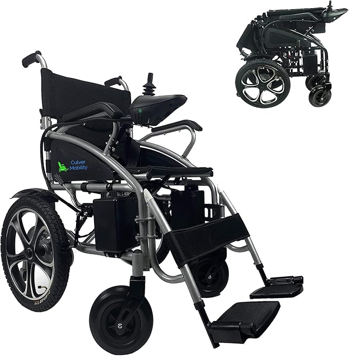 Artemis All Terrain Electric Wheelchair Heavy Duty, Foldable Electric Wheelchairs for Adults, Power Wheelchairs for Seniors (Black)