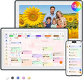 Westsee 15.6" Digital Wall Calendar Frame – Interactive Touchscreen Eletronic Calendars, Smart Family Planner for Schedule, Photo Display, Meals, Chore Chart & Tasks, Wall & Desk Mountable (Dark Gray)
