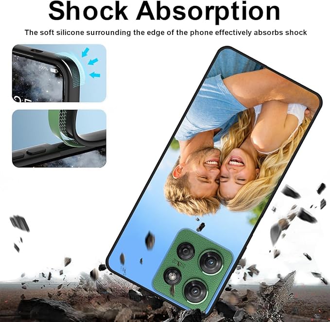 Custom Phone Case for Motorola Moto G Power 5G 2025, Design Your Personalized Photo Logo Name Phone Cover, Slim Soft TPU Lightweight Silicone Black Case, Customized Gift for Birthday Christmas