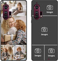 Custom Photo Case for Motorola Moto Edge Plus/Edge+ 2020, Create Your Own Picture Collage Phone Case, Soft Drop Protection, Personalized Anti-Scratch TPU Soft Cover, Gifts for Family Friends, Black