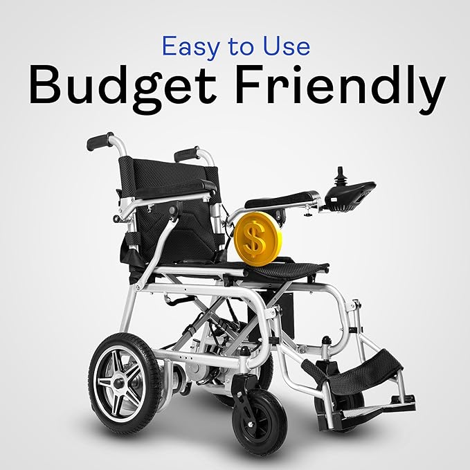 50 Lbs Electric Wheelchairs for Adults, Lightweight, Foldable Wheel Chair for Adults, 500W Motorized Portable Wheelchair for Senior, 300 Lbs Capacity 12-Mile Range (Artemis Pro - Black)