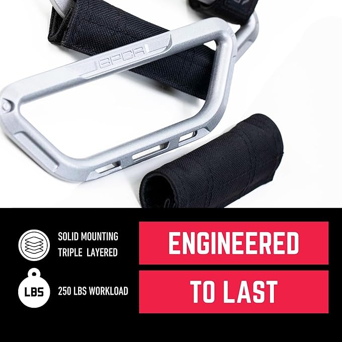 GPCA BackGrip X Heavy-Duty Headrest Grab Handle for Lifted Trucks & Jeeps, Rear Seat Entry Assist for Seniors & Kids, Fits Vehicles with Pole-Style Headrests (Up to 16mm) Easy Install (2PC- Silver)