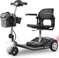 250W Airline Approved Mobility Scooters for Adults & Seniors 265lbs Capacity, 4 Wheel Folding Powered Mobility Scooters with Storage Bag, Lightweight Electric Scooter with & USB Charger Port (Black)