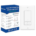1 Pack Smart Dimmer Switch, Single Pole with Neutral Wire Required, 2.4GHz WiFi Switch Compatible with Alexa & Google Home, No Hub Needed, 150W Max LED/CFL 600W Max Incandescent, ETL Certified, White