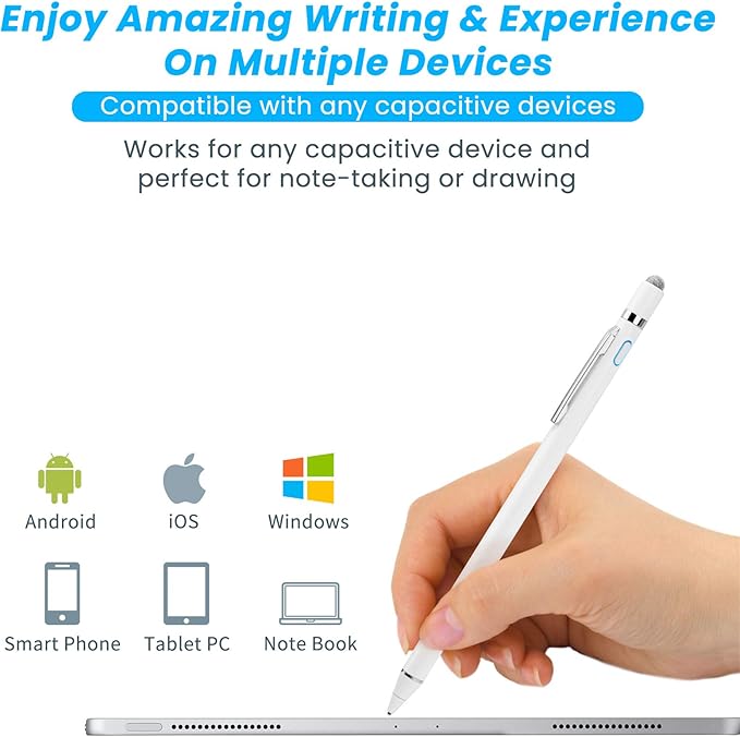Stylus Pen for Lenovo Ideapad Flex, EDIVIA Digital Pencil with 1.5mm Ultra Fine Tip Pencil for Lenovo Ideapad Flex 3/4/5/6 11&14 Stylus, White