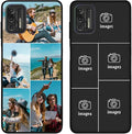 Customized Photo Case for Motorola Moto G Stylus 2021 6.8 inch, Personalized Collage Design Phone Cover, Custom Picture Black Silicone Soft Slim Rubber Case, Gift for Couple Lover Bestie