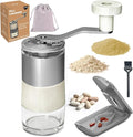 Pill Crusher, Grind Pills to Fine Powder, with Pill Cutter for Small and Large Medication and Vitamin Tablets with Storage Compartment - Great for Feeding Tube, Kids, Pets, Elderly - Ideal for Travel