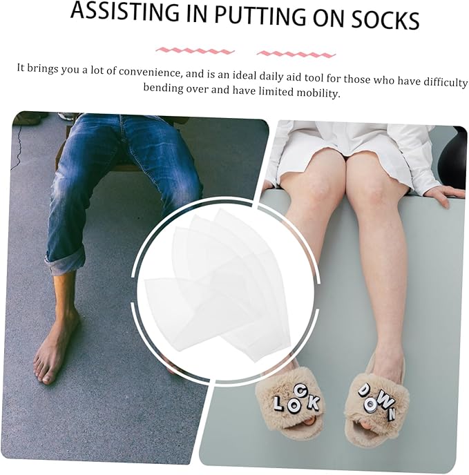 20pcs Sock Aid Device for Seniors Compression Sock Helper Tool for Elderly Disabled Pregnant Soft and Convenient Stocking Applicator