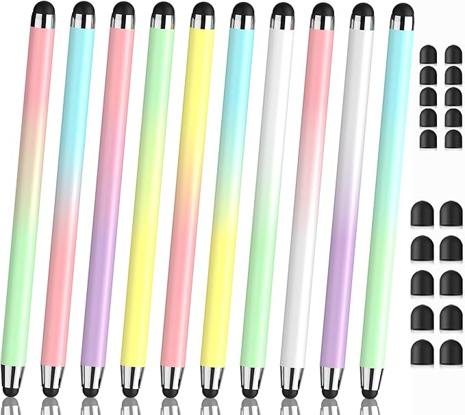 Stylus Pen for Touchscreen 10 Pack, 2 in 1 Universal Stylus High Precision Sensitivity, Stylus Pen for ipad, iPhone, Android, Galaxy Microsoft,Chromebook Tablet All Capacitive Touch Screens