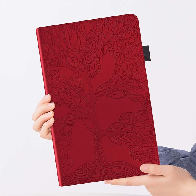 Case for Samsung Galaxy Tab S5e 10.5 2019 SM-T720/T725 Premium PU Leather Stand Flip Wallet Case Multiple Viewing Angles Lightweight Folio Cover with Card Pockets Stylus Loop Elastic Band - Red