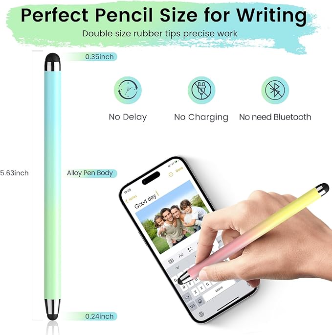 Stylus Pen for Touchscreen 10 Pack, 2 in 1 Universal Stylus High Precision Sensitivity, Stylus Pen for ipad, iPhone, Android, Galaxy Microsoft,Chromebook Tablet All Capacitive Touch Screens