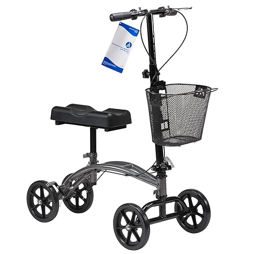 Dynarex Steerable Knee Walker with Basket
