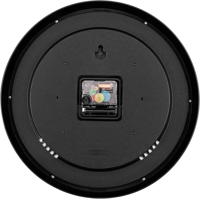 Lumuasky Wall Clock Silent Non-Ticking 12 Inch Quartz Battery Operated Round Analog Wall Clock with Easy to Read Large Numbers for Classroom,School, Office, Living Room, Bedroom,Kitchen