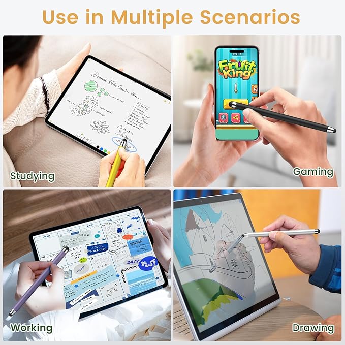 Stylus Pen for Touchscreen 10 Pack, 2 in 1 Universal Stylus High Precision Sensitivity, Stylus Pen for ipad, iPhone, Android, Galaxy Microsoft,Chromebook Tablet All Capacitive Touch Screens