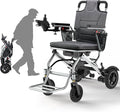Goldseason 33 lb Lightweight Electric Wheelchairs for Adults - 15 Miles Range Foldable Motozied Wheelchair with LED Light, Support 330 lb, 360W All Terrain Power Wheelchair, Airline Approved