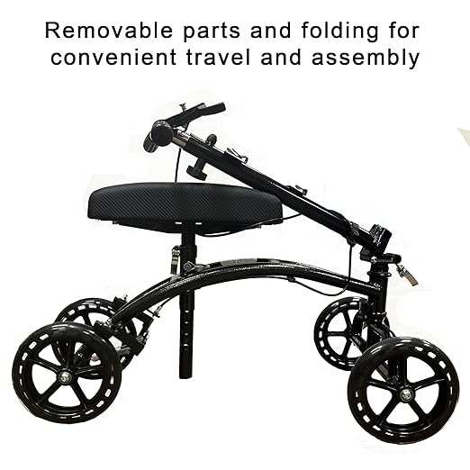 Carex Knee Walker Scooter for Injury of Foot with Comfortable Padding - Steerable Knee Scooter for Foot Injuries with Hand Brake - Crutch Alternative