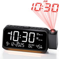 Roxicosly Projection Alarm Clock for Bedroom Ceiling, 118 dB Super Loud for Heavy Sleepers, Plug in Dual Alarm with Weekday/Weekend, 6.7" Large Digital Dimmable Display, Easy to Read