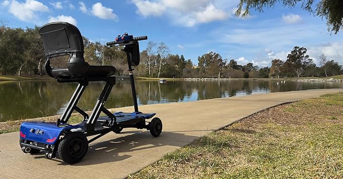 Rubicon FX70 Automatic Foldable Mobility Scooter for Adults, One Click Fold and Unfold, with Longest Range, Heavy-Duty, 4 Wheel Scooter with Lithium Battery. (Model1)