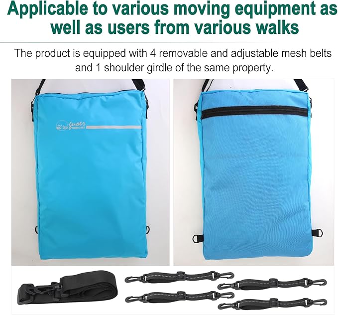 Wheelchair Footrest, Leg Support, Transfer Board Bags, Leg Rest Footrest Extender Storage Bag, for Wheelchair Accessories and Storage of Personal Belongings(W26H03SB)