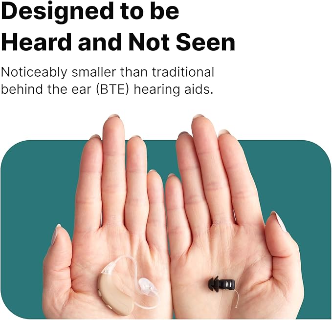 EARGO SE Self-Fitting FDA-Cleared OTC Hearing Aids Virtually Invisible Rechargeable for Seniors