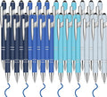 24 Pcs Blue Ink Ballpoint Pen with Stylus Tip 2 in 1 Ballpoint Pen 1.0 mm Blue Ink Metal Stylus Pen for Touch Screens Coworkers, Family, Colleagues, Office (Treasure Navy)
