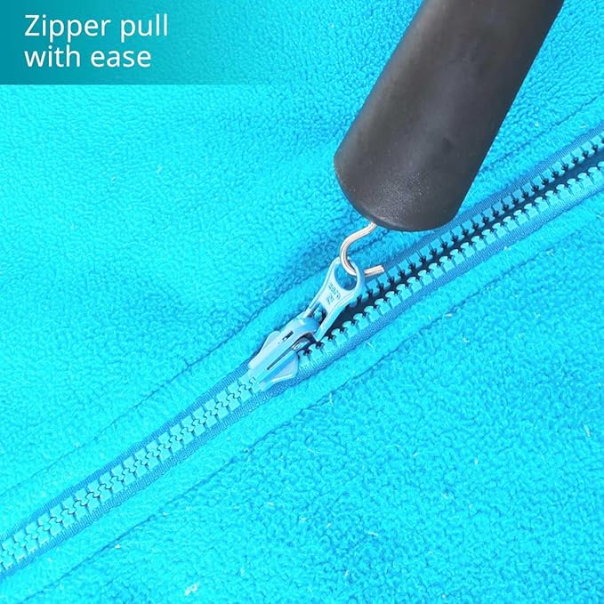 2 Pack Button Hook and Zipper Pull - Button Hook Tool - Button Helper Tool - 2 in 1 Dressing Aid Assist for Senior Elderly Arthritis Disabled