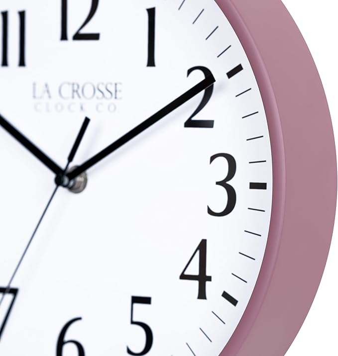 La Crosse Clock 404-3025RR 10 Inch Ruby Red Basics Analog Quartz Wall Clock