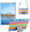Silicone Tablet Case with Shoulder Strap Built in Pen Holder and Stylus Pen Lightweight Soft Cute Cover Compatible with Lenovo Tab Plus 11.5 Lightblue