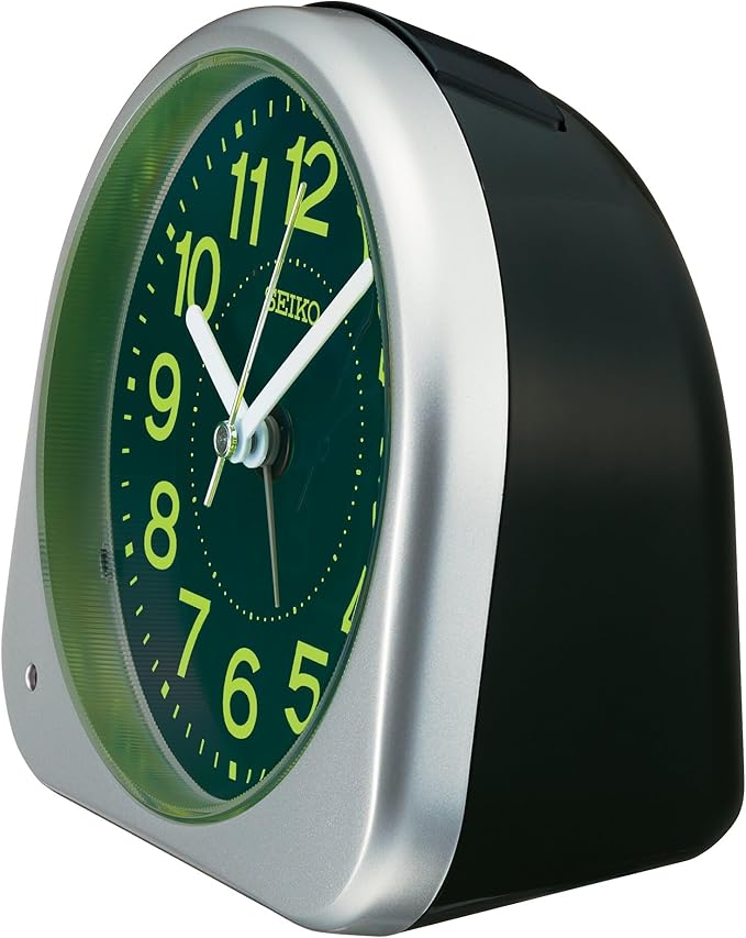 Seiko Alarm Clock Analogue Alarm Clock Night Clock Metallic Silver Metallic 113 x 116 x 66 mm KR525S