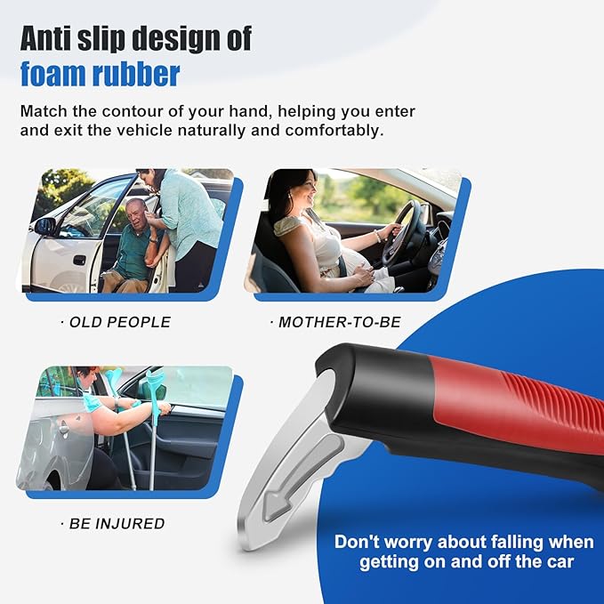 1/2/4 Pcs Car Handle Cane, Portable Car Door Latch Handle Assist, Car Handle Assist Holder for Elderly, Car Support Handle and Car Window Strap for Elderly Seniors Convenience Security (Style 04)