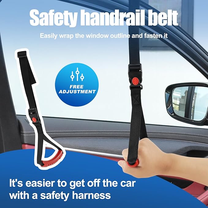 1/2/4 Pcs Car Handle Cane, Portable Car Door Latch Handle Assist, Car Handle Assist Holder for Elderly, Car Support Handle and Car Window Strap for Elderly Seniors Convenience Security (Style 04)