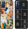 Custom Personalized Case for Motorola Moto G Play 2023 6.5 inch, Customized Multiple Photos Collage Text Phone Cover, Full Body Shockproof Soft Silicone Case, Anti-Scratch, Wireless Charging, Black