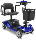 Mobility Scooter for Seniors/Adults, up to 300lbs Capacity, 4 Wheel Heavy Duty Mobility Scooters with 15 Miles 350W 5MPH，Front Basket, Adjustable Seat, LED Headlights