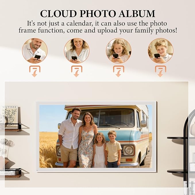 27-Inch Smart Digital Wall Calendar 1080P IPS Touchscreen Family Meal Planner