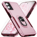 for Motorola Moto G Power 5G 2024 Case (XT2415V) [15 FT Military Grade Drop Protection] with 2X Tempered Glass Screen Protector, Heavy-Duty Shockproof Kickstand Case for Moto G Power 5G 2024 Pink