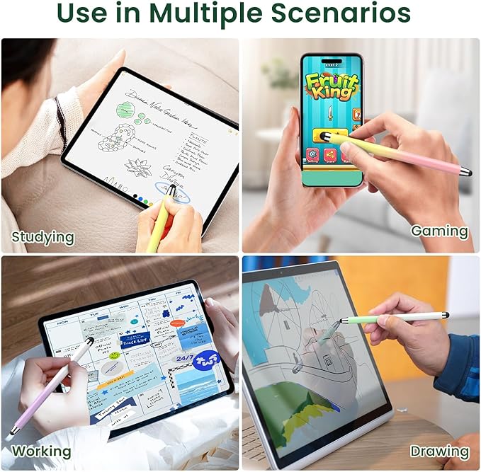 Stylus Pen for Touchscreen 10 Pack, 2 in 1 Universal Stylus High Precision Sensitivity, Stylus Pen for ipad, iPhone, Android, Galaxy Microsoft,Chromebook Tablet All Capacitive Touch Screens