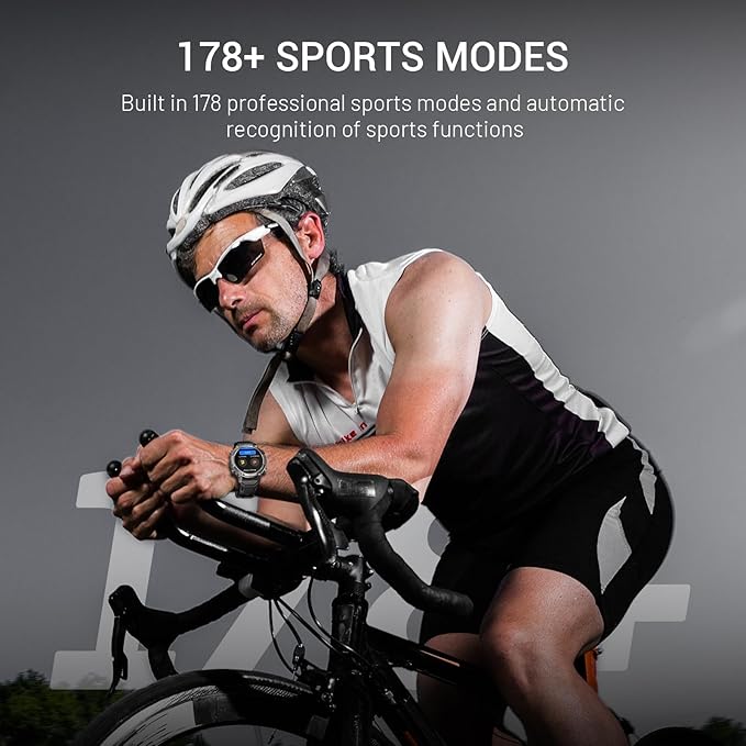 2026 Smart Watch for Men, Standalone GPS & Offline Maps, 5ATM Waterproof, 1.43" AMOLED, 4GB RAM, 178 Sports Modes, Compass, Heart Rate/SpO2/Stress/All-Day Sleep Monitor, Compatible Android iOS Black