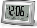 Auto Set Digital Wall Clock Battery Operated,12.5 Inch Large Display Digital Alarm Clock with Day, Date,Battery Operated Wall Clocks or Desk Alarm Clock for Bedroom, Livingroom, Office