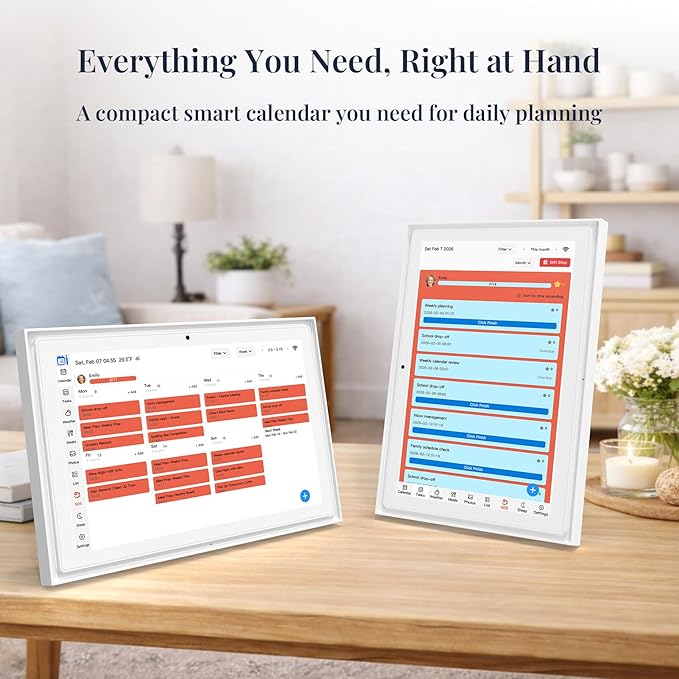WiFi Digital Calendar Smart Family Planner:Electronic Calendar Smart Touchscreen Display with Video Call, Chore Chart & Shared Family Schedule,Gifts for Women Men, Gifts for Mom Dad