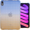 Dteck for iPad mini 8.3 Inch (A17 Pro/6th Generation) 2024/2021 Ultra Thin Translucent Back Cover, Lightweight Slim Soft TPU Case with Reinforced Corners, Protection Shock-Absorbing Shell, Blue Gold