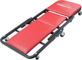 WINTOOLS 41" Foldable Heavy Duty Z Creeper Seat Rolling Chair Mechanics Garage 2 in 1 Work Bench