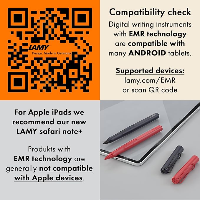 LAMY AL-Star EMR Denim (PC/EL tip) - Stylus Pen for Many Android Devices - Touchscreen Pen with Ergonomic Grip - Precise Writing & Drawing on Digital Media - with Function Button