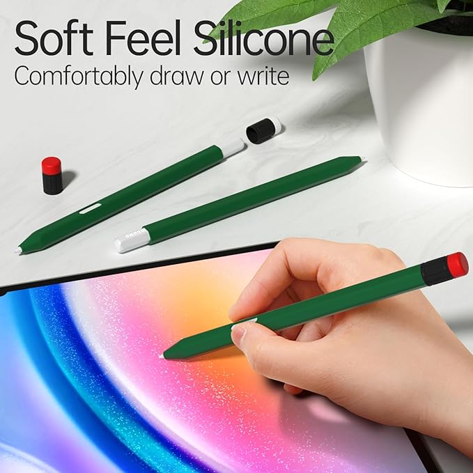 AZF Compatible with Samsung Galaxy Tab S Pen S11/S11 Ultra S Pen Case,Classic Design Silicone Protective Sleeve, Anti-Slip, Drop-Resistant Comfortable gripSupport Magnetic Charging. (Midnight Green)