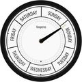 Day of The Week Wall Clock with Night Light - 12" Analog Silent Non-Ticking Clock with LED Night Light, Calendar Day Clock Perfect for Home, Office, and Retirement Gifts