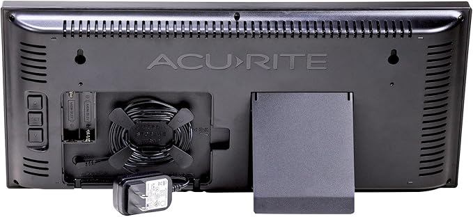 AcuRite 76101M Oversized LED Clock with Indoor Temperature, Date and Fold-Out Stand, 18", Green